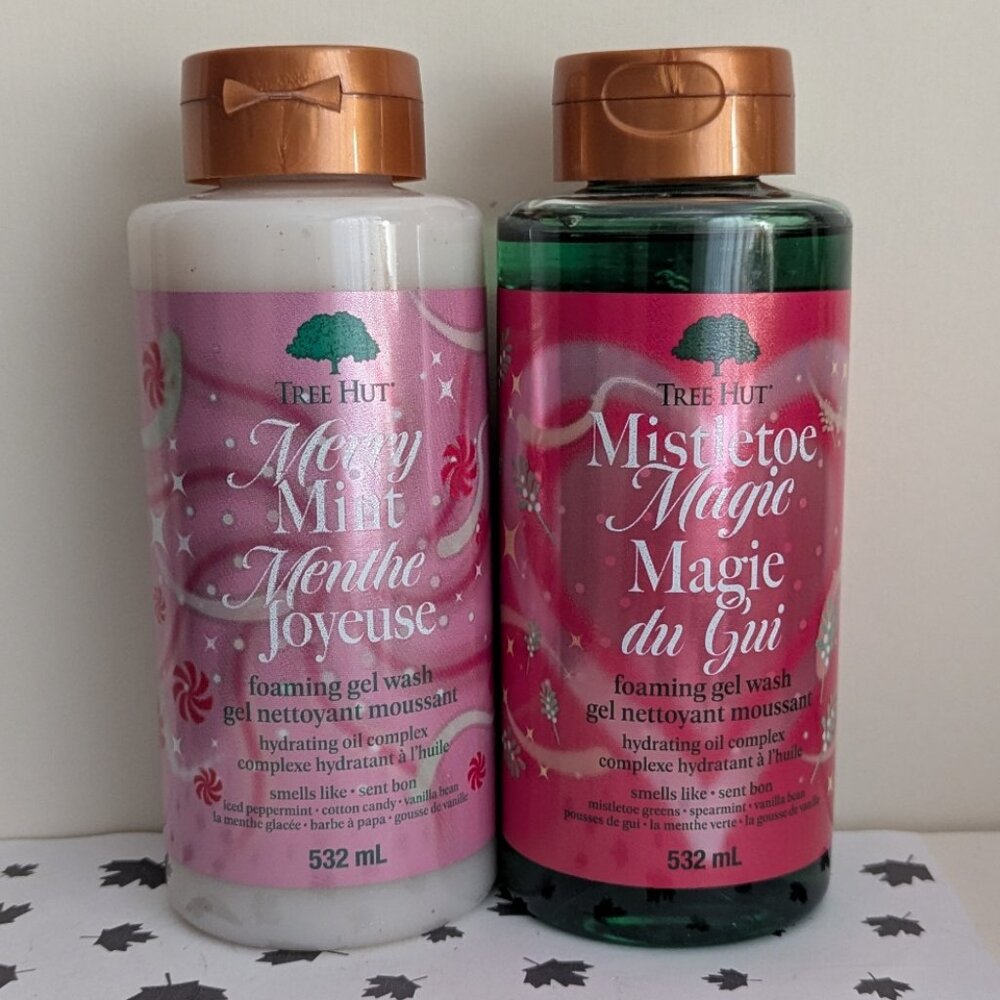 2 x Tree Hut Foaming Gel Wash - Merry Mint and Mistletoe Magic